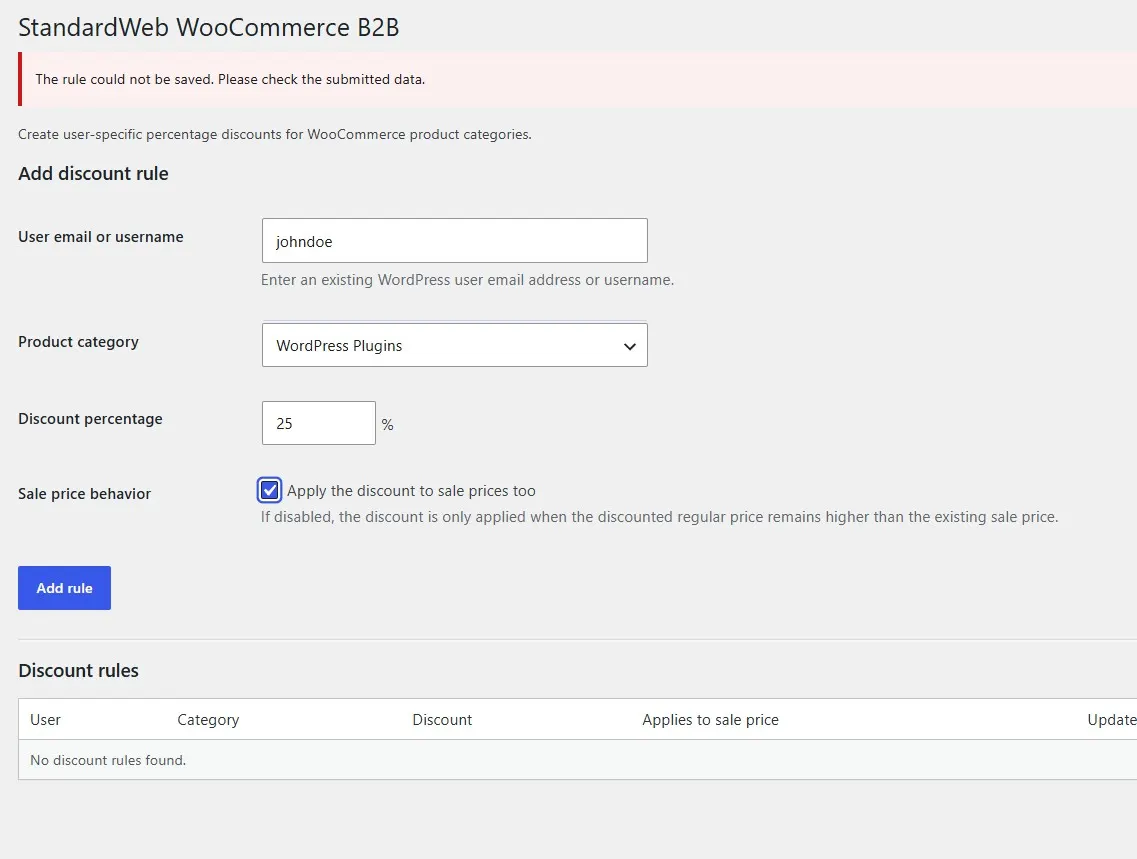 Standard Web WooCommerce B2B Discounts - Image 2